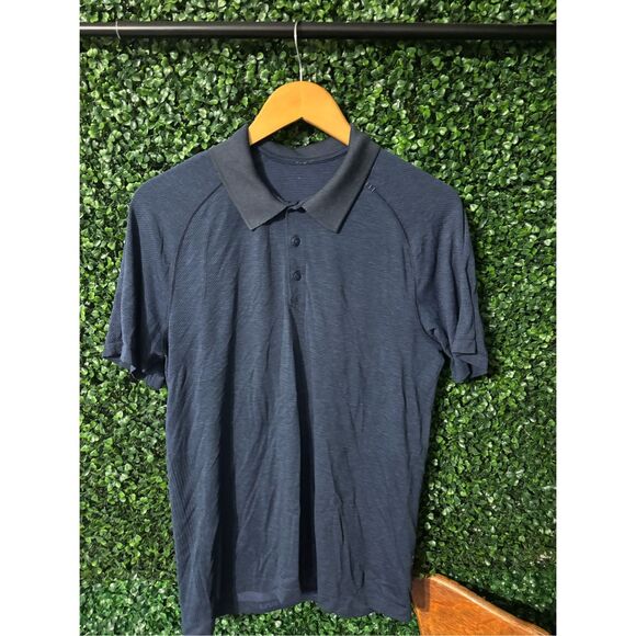 Mens Vented Blue Lululemon Polo Size Medium - Picture 1 of 4